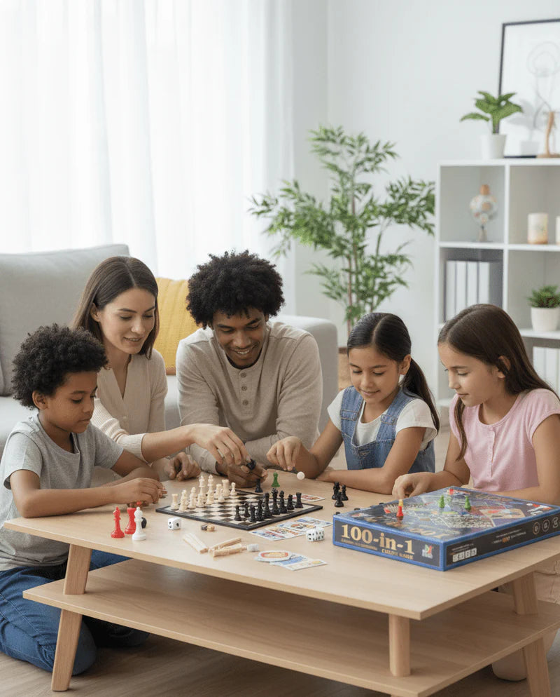 100-in-1 Chess & Board Games Set – متعة لا تنتهي | Fun Family Game for Kids & Adults