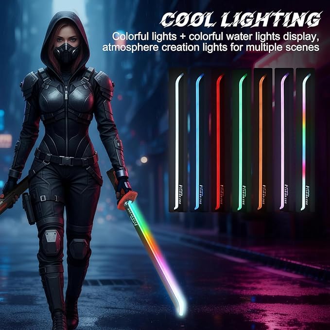 Light-Up Spark Toy Sword – سيف مضيء متعدد الألوان | LED Glow Cosplay & Party Toy