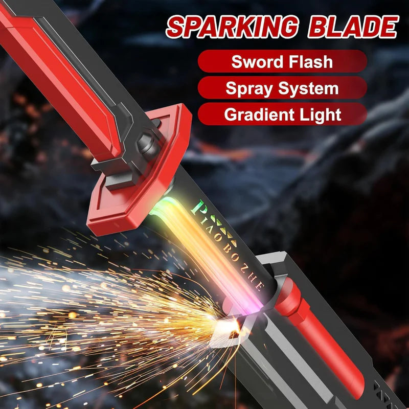 Light-Up Spark Toy Sword – سيف مضيء متعدد الألوان | LED Glow Cosplay & Party Toy