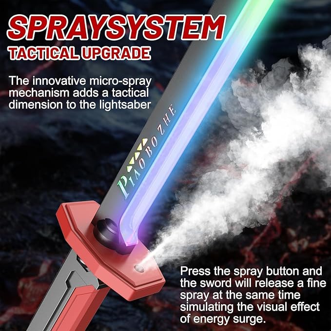 Light-Up Spark Toy Sword – سيف مضيء متعدد الألوان | LED Glow Cosplay & Party Toy